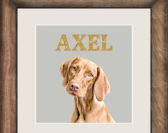 Retrato personalizado de tu mascota a partir de una foto, arte canino personalizado (descarga digital)
