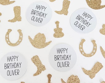 Personalisierte Glitter Cowboy Confetti, Junggesellinnenabschied Dekor