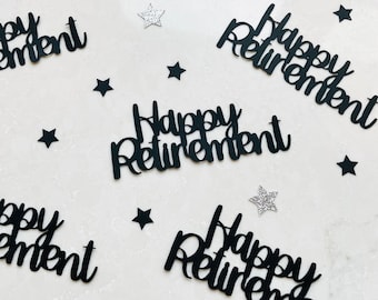 Personalized Retirement Confetti, Custom Text Party Decor