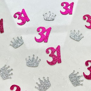 Custom Number Confetti, Birthday Age Decoration, Celebration Table Scatter, Personalized Number, 30, 40, 50, 60, Year, Wedding Anniversary