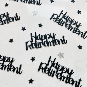 Happy Retirement Confetti, Retirement Confetti, Custom Name Confetti, Personalized Text Decoration, Retirement Party Decor, Table Scatter