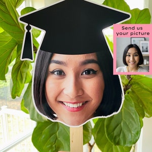 Graduation Party Decoration, Custom Big Head Cutout, Graduated Face on a Stick, Grad Student Fat Head, Graduation Celebration, Class 2025