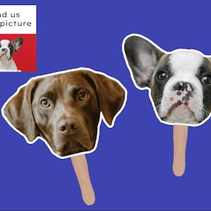Pet Face on a Stick Big Head Face Cutout Bachelorette Party Decor Birthday Party Fat Head Groom Face Hen Party Decoration, Dog Lover Gift