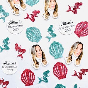 Mermaid Confetti, Sea Decoration, Seashell Confetti, Bachelorette Party Custom Confetti, Girl Birthday, Sea Decor, Glitter Table Scatter