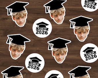 Benutzerdefinierte graduierten Gesichtsaufkleber oder Konfetti: Abschlussfeier Dekor, personalisiertes Geschenk bestanden