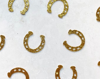Glitter Horseshoe Confetti, Cowboy Party, Western Decor