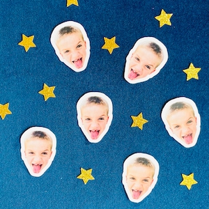 Custom Face Confetti for Birthday Party Personalized Face Confetti for Kid Party Custom Decoration Photo Confetti Face Print for Girl Boy