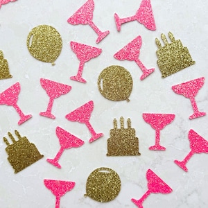 Confeti para copas de cóctel, decoración de mesa con purpurina, despedida de soltera