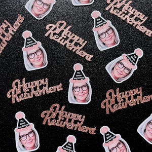 Retirement Decorations, Custom Face Confetti, Retirement Confetti, Happy Retirement Confetti, Retiree Gift, Retirement Table Scatter