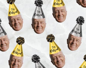 Custom Face Retirement Confetti, Personalized Party Decorations