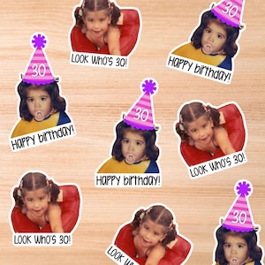 Custom Face Stickers, Birthday Party Decor, Photo Confetti