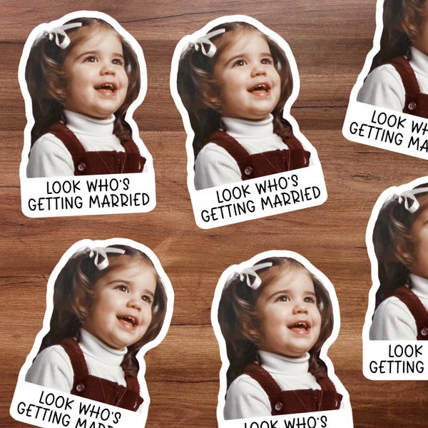 Pegatinas o confeti faciales personalizados: decoraciones para despedidas de soltera y de soltera