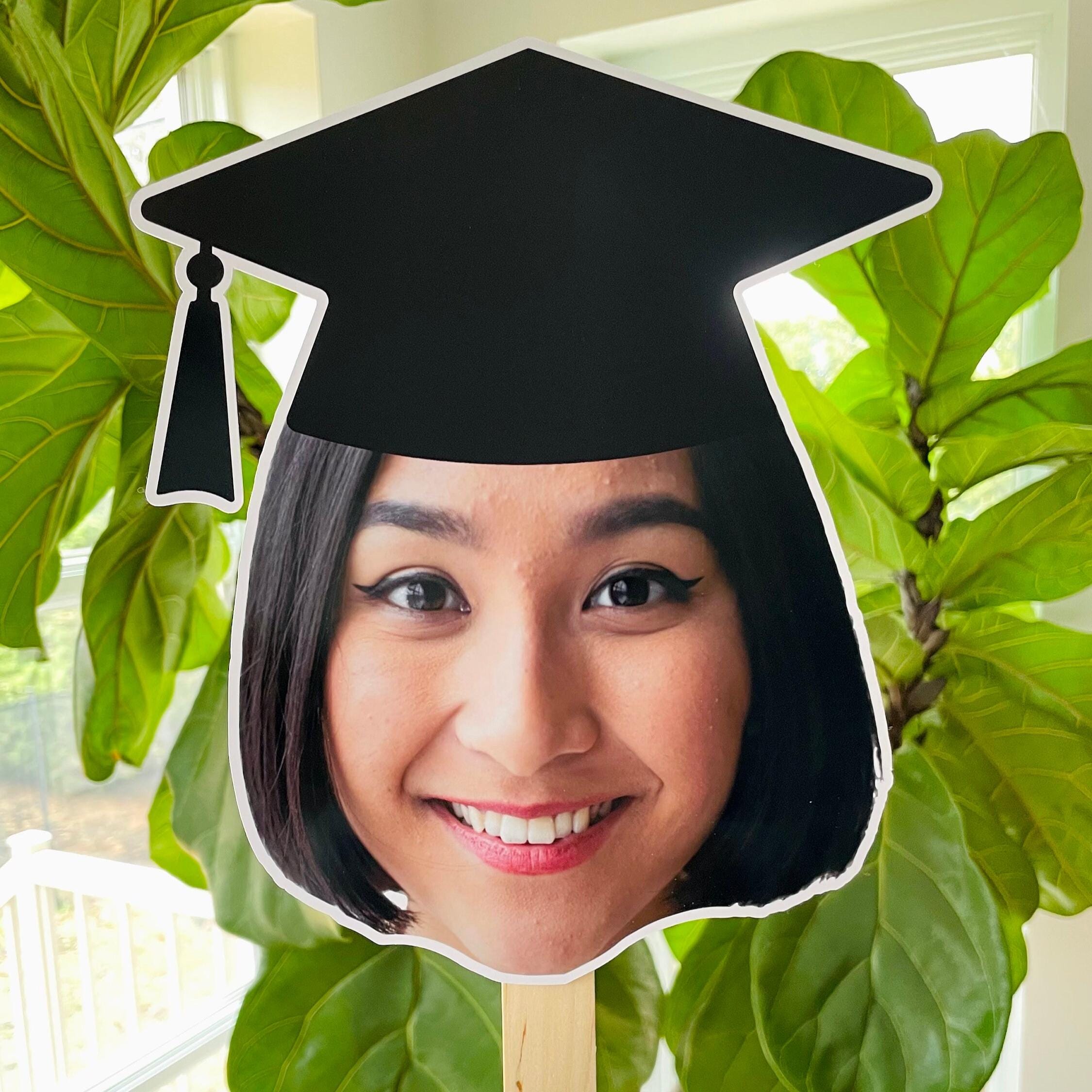 Grad Face Sign Custom Graduation Cutout: Graduate Face Fan, Personalized Graduation ...