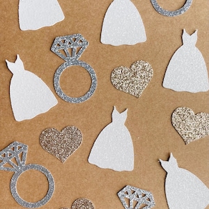 Bachelorette Party Decoration, Wedding Dress Confetti, Reusable Glitter Scatter, Bridal Shower Decor, Hen Party Decor, Funny Table Scatter,