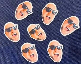Custom Face Stickers or Confetti, Personalized Photo Party Decoration, Groom Face, Birthday Gift