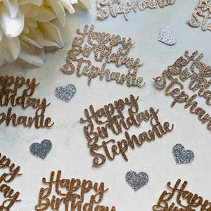 Personalized Happy Birthday Confetti, Custom Birthday Decoration, Custom Scatter, Personalized Name Confetti, Birthday Decor, Glitter