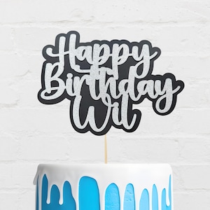 Custom Birthday Cake Topper, Birthday Party Decoration, Personalized Name Cake Topper, Name Cake Decoration, Birthday Decor, Cupcake Topper