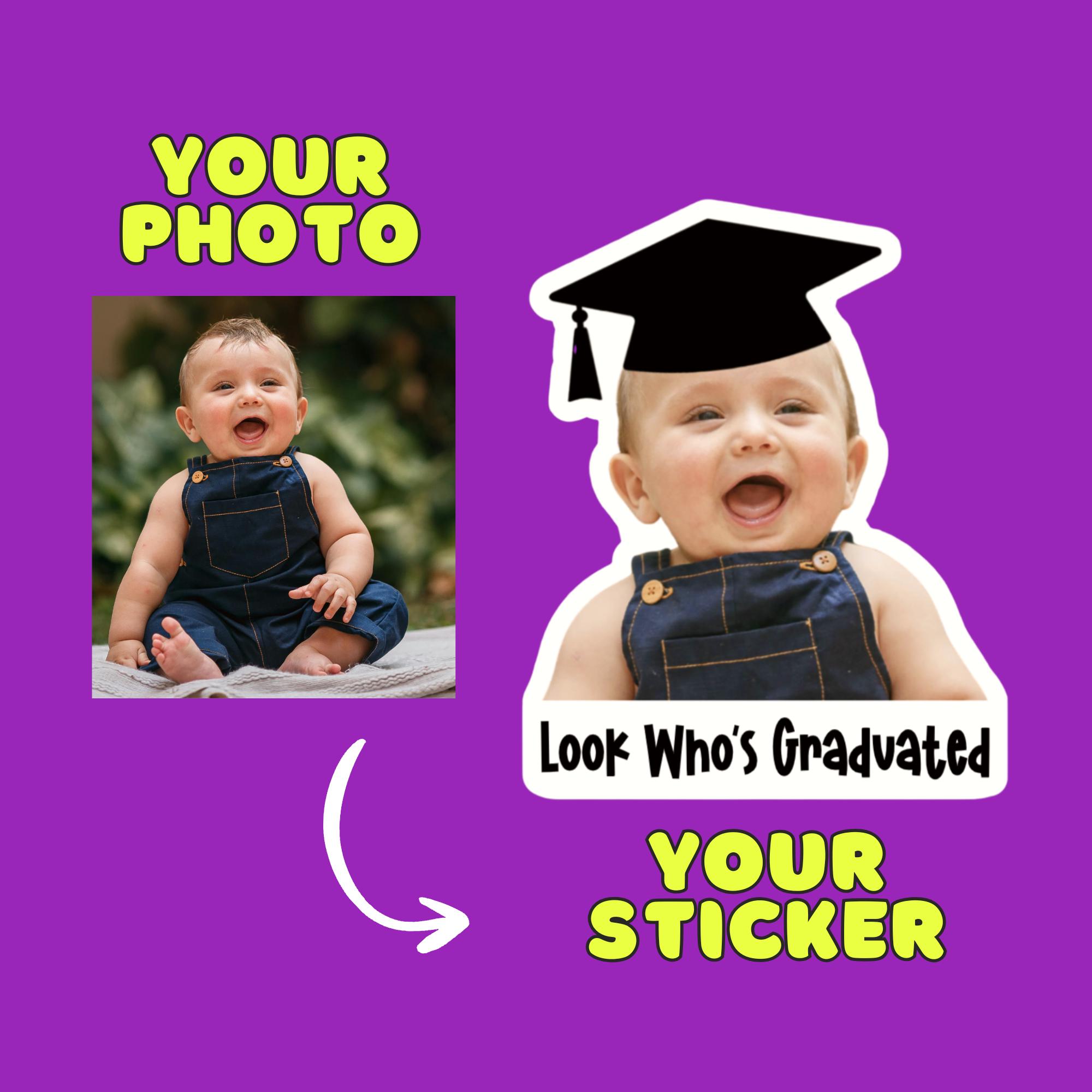Graduate Photo Sticker Personalized Graduation Stickers, Photo Confetti, Party Favors - Etsy