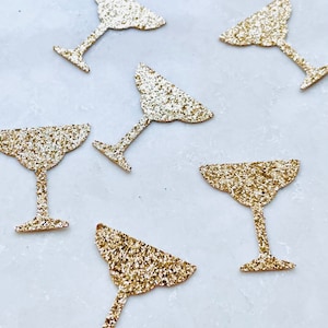 Cocktail Glass Confetti, Champagne Glass Confetti, Martini, Marguarita, Bachelorette Party Decoration, Glitter Table Scatter, Bridal Party