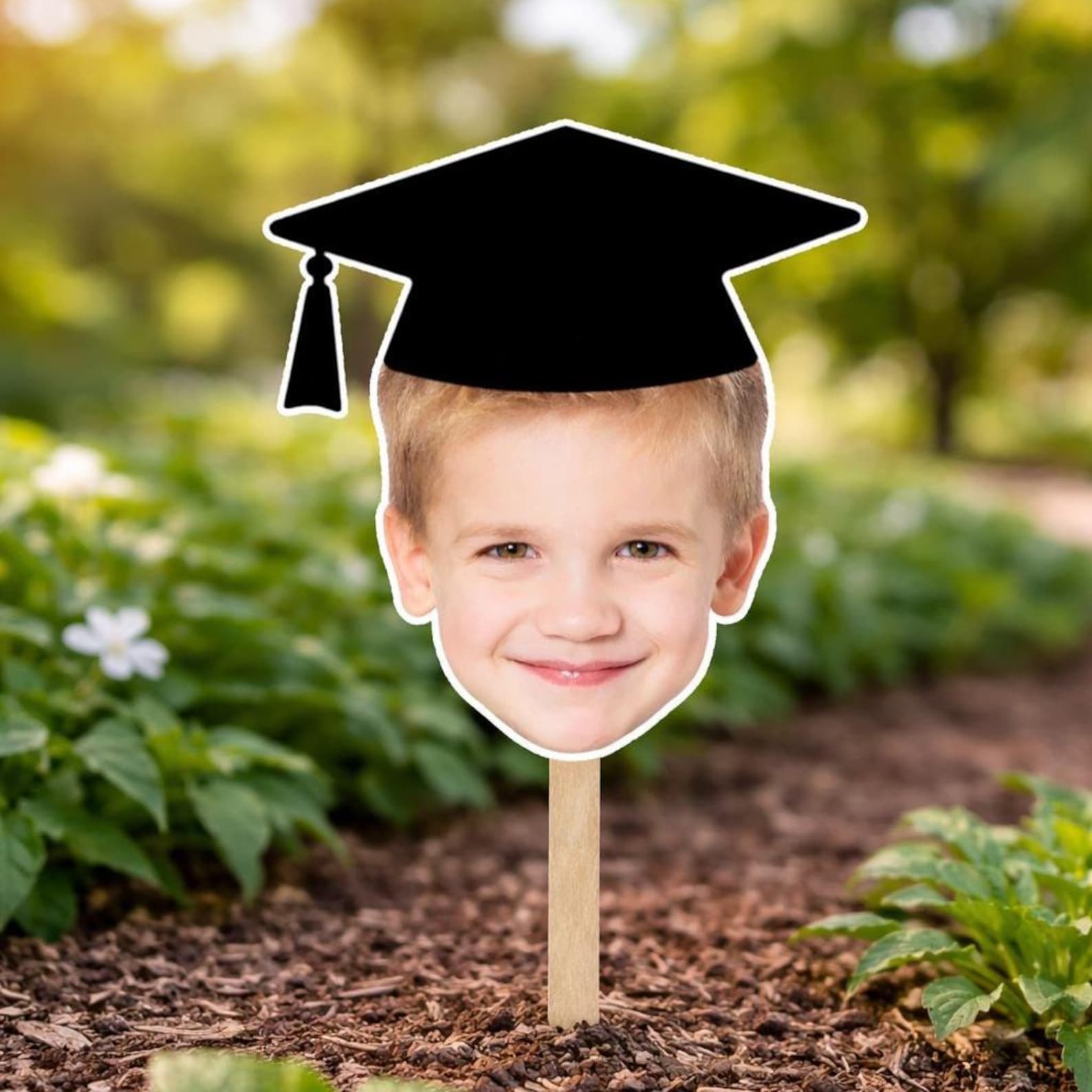Grad Face Sticks Custom Graduation Cutout: Graduate Face Fan, Personalized Graduation ...