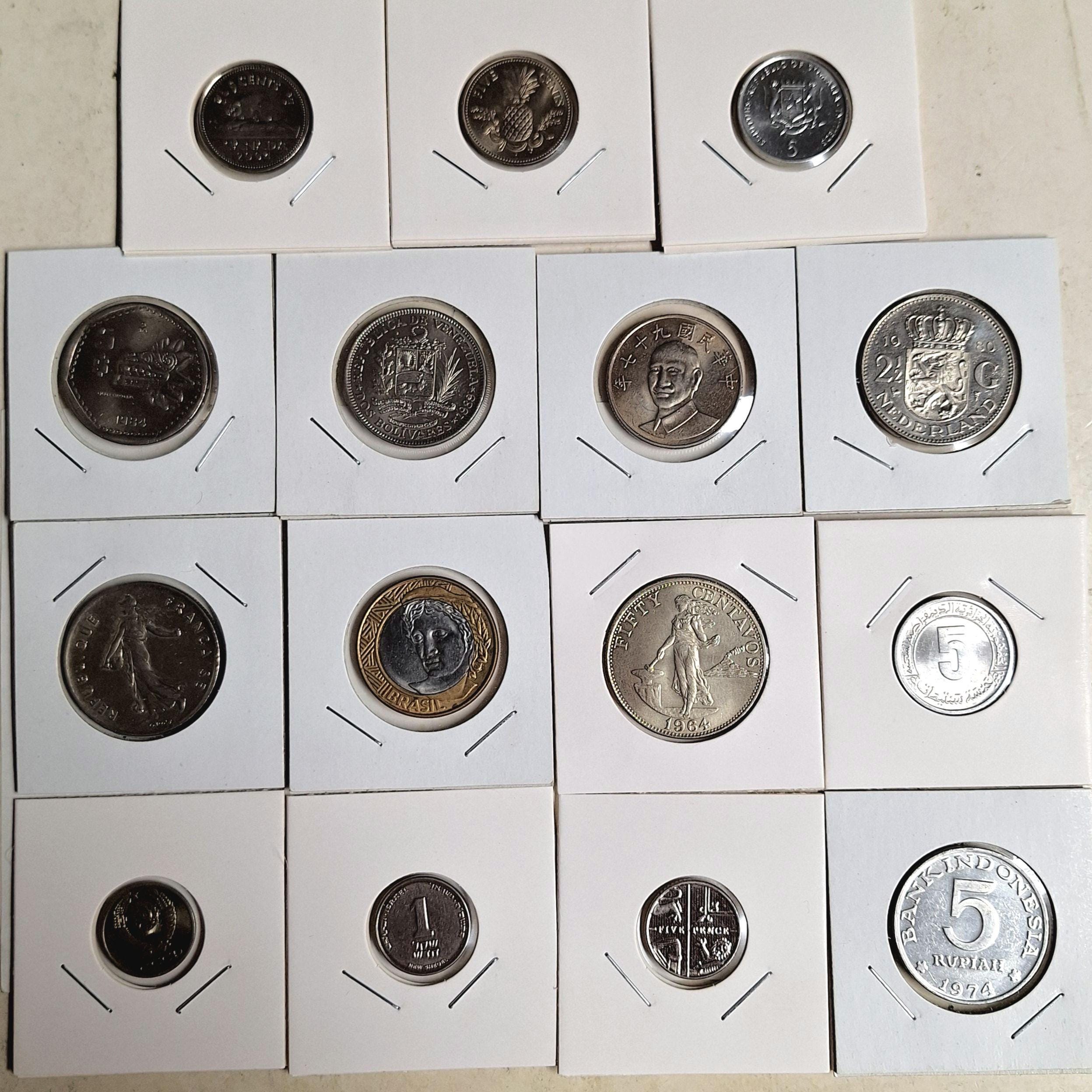 15 Uncirculated World Coins: Random Foreign Currency Collection - Etsy