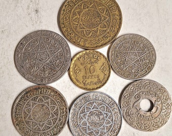 Maroco "7" coin collection 1920s-1940s in good condition! Only one order left in stock!