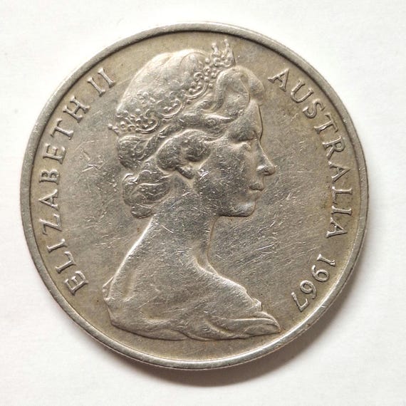 1967 Australian Platypus 20 Cent Coin- Queen Elizabeth II - Etsy