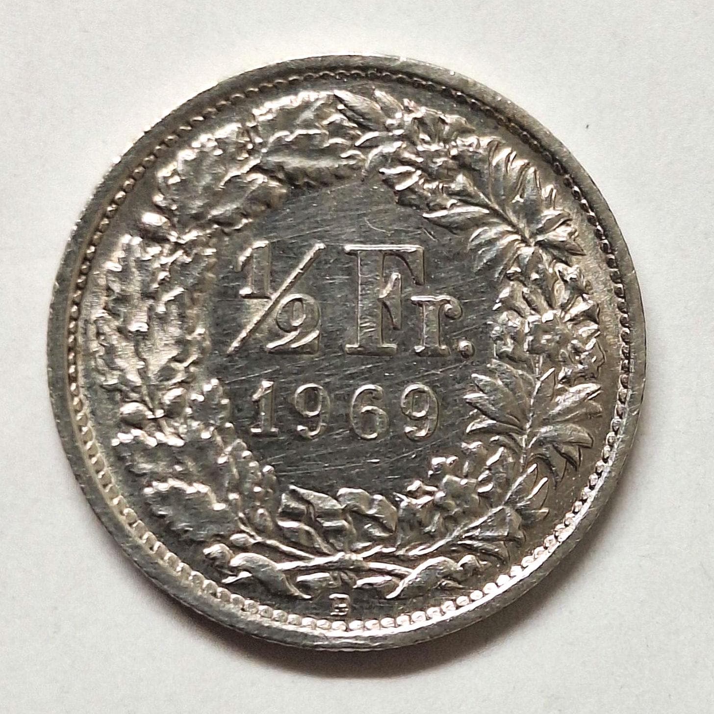 1969 Switzerland 1/2 Franc Coin, Uncirculated Condition - Etsy 日本