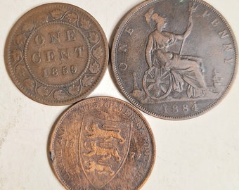 Queen Victoria "3" coin bundle. The coins you see in the pictures is what you get! Move fast, it's the last I have in stock!