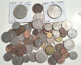 Colección de monedas de la reina Isabel II: 35 monedas del mundo, de su reinado de 70 años