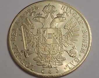 1915 WWI Era Austrian gold ultra high quality replica coin.