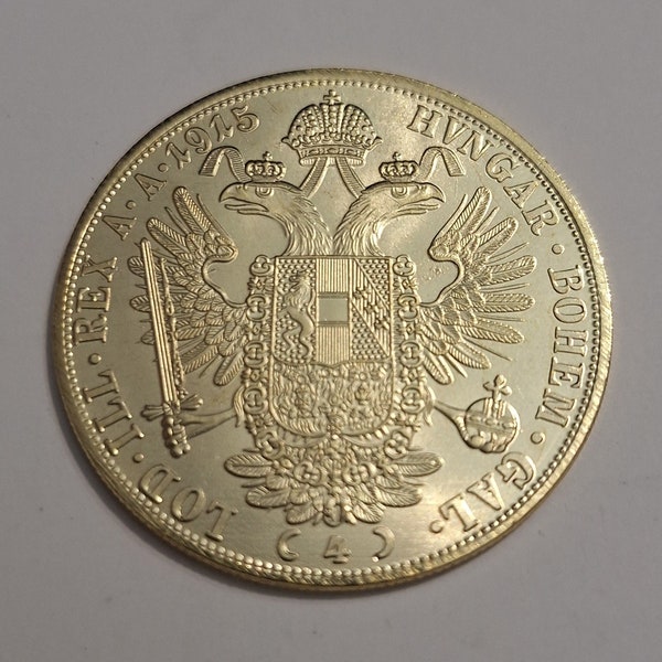 1915 WWI Era Austrian gold ultra high quality replica coin.