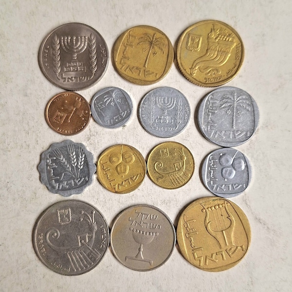 Israeli 14 coin collection in good to excellent condition!