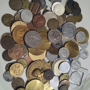 Vintage Token Collection: 15 Random Rare tokens from a large collection