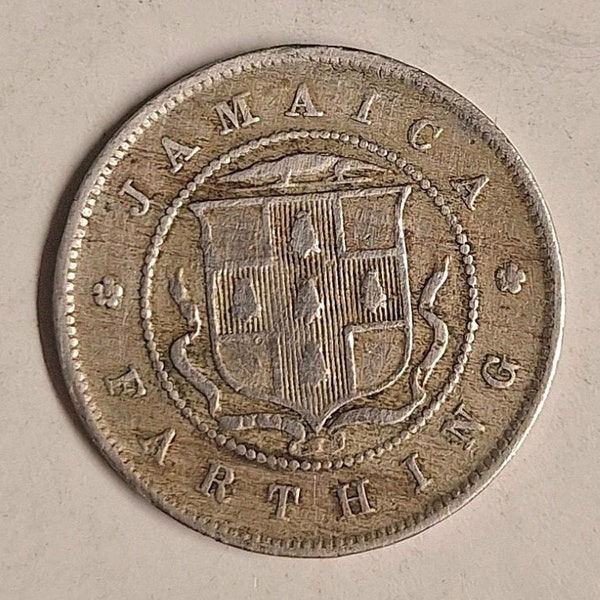 King Edward VII 1906 Jamaica one farthing coin. The coin you see in the pictures is what you get! Move fast, it's the last I have in stock!