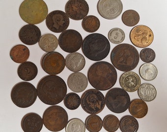 1800s, "35" world coins, some silver" only one order left in stock!