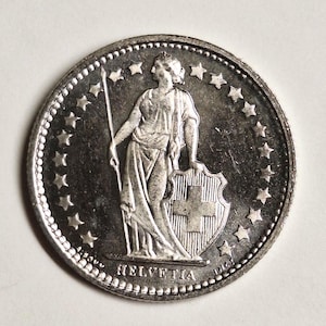 1974 Schweiz 1/2 Franc Münze in nicht zirkulierter Erhaltung! Die Münze, die Sie sehen, ist die Münze, die Sie bekommen.