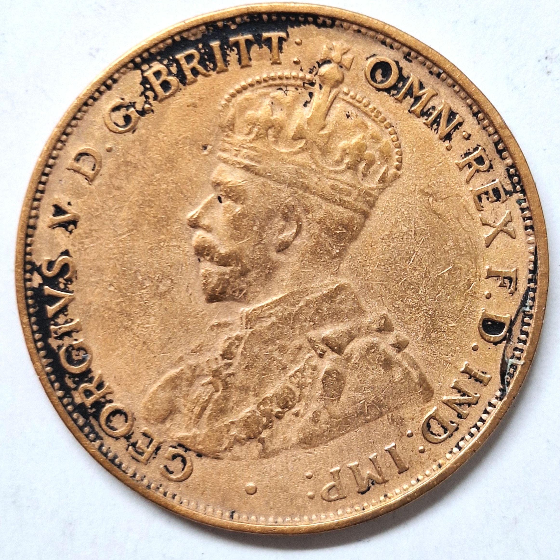 1910 one penny coin - Etsy 日本