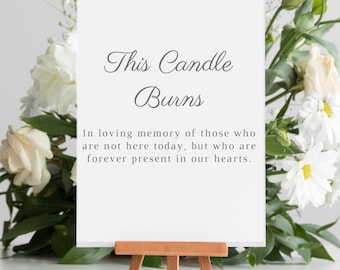 Wedding Memorial Candle Sign