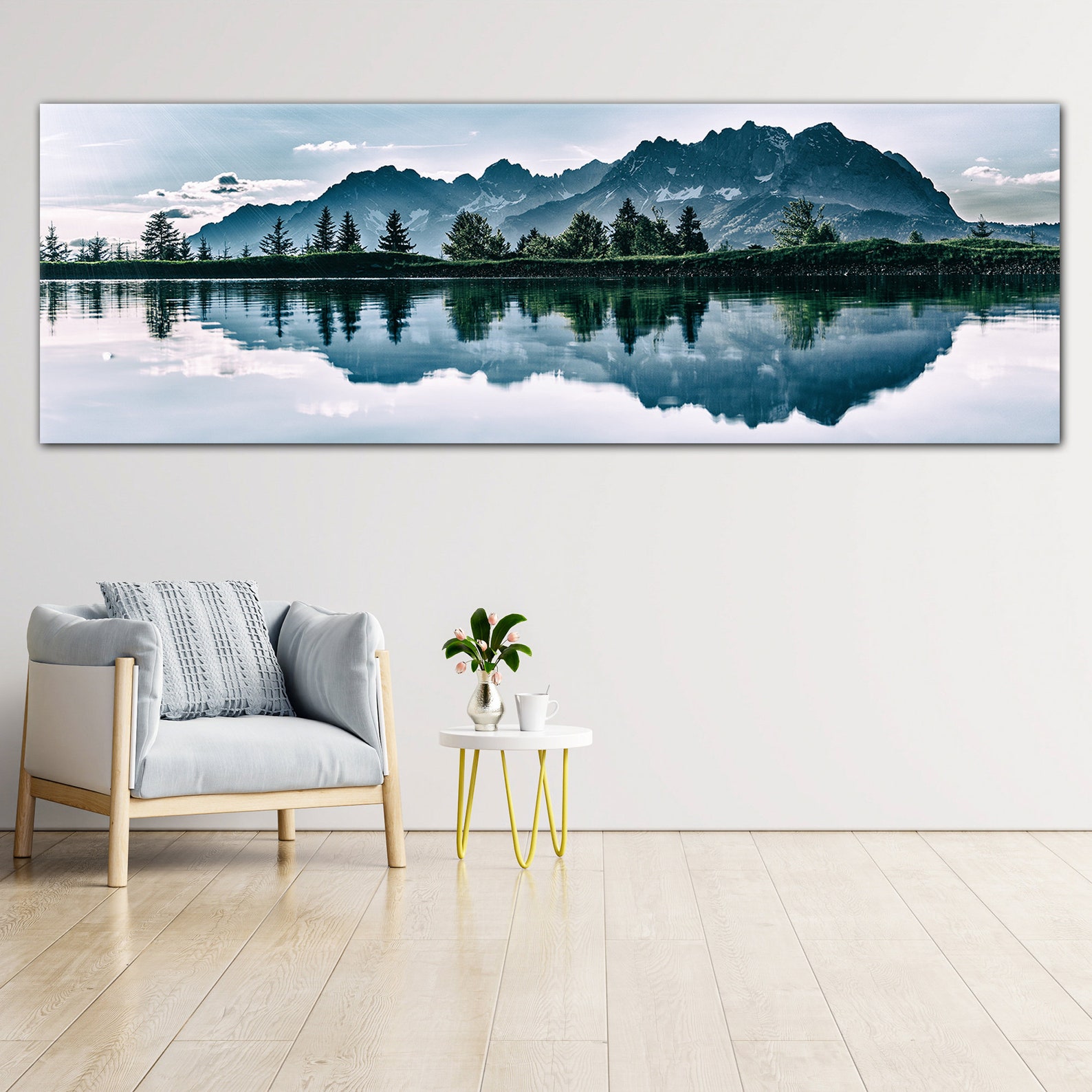 Mountain Lake Canvas Print, Nature Landscape Wall Art - Etsy