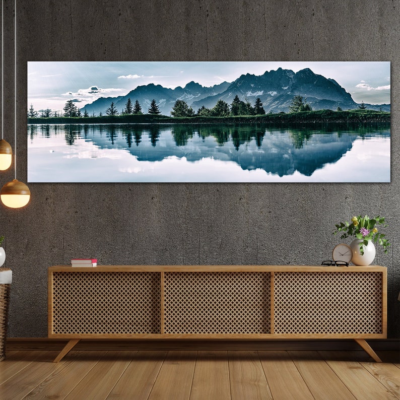 Landscape Wall Decor Mountain Wall Art Huge Canvas Nature Etsy