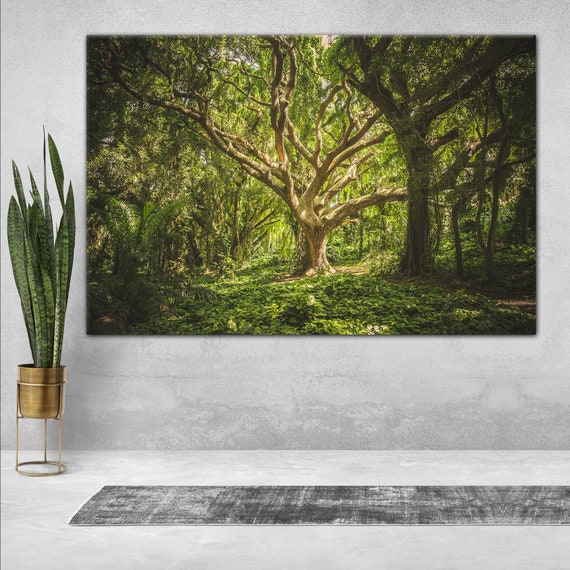 Forest Wall Art Forest Canvas Forest Wall Decor Tree Canvas Etsy