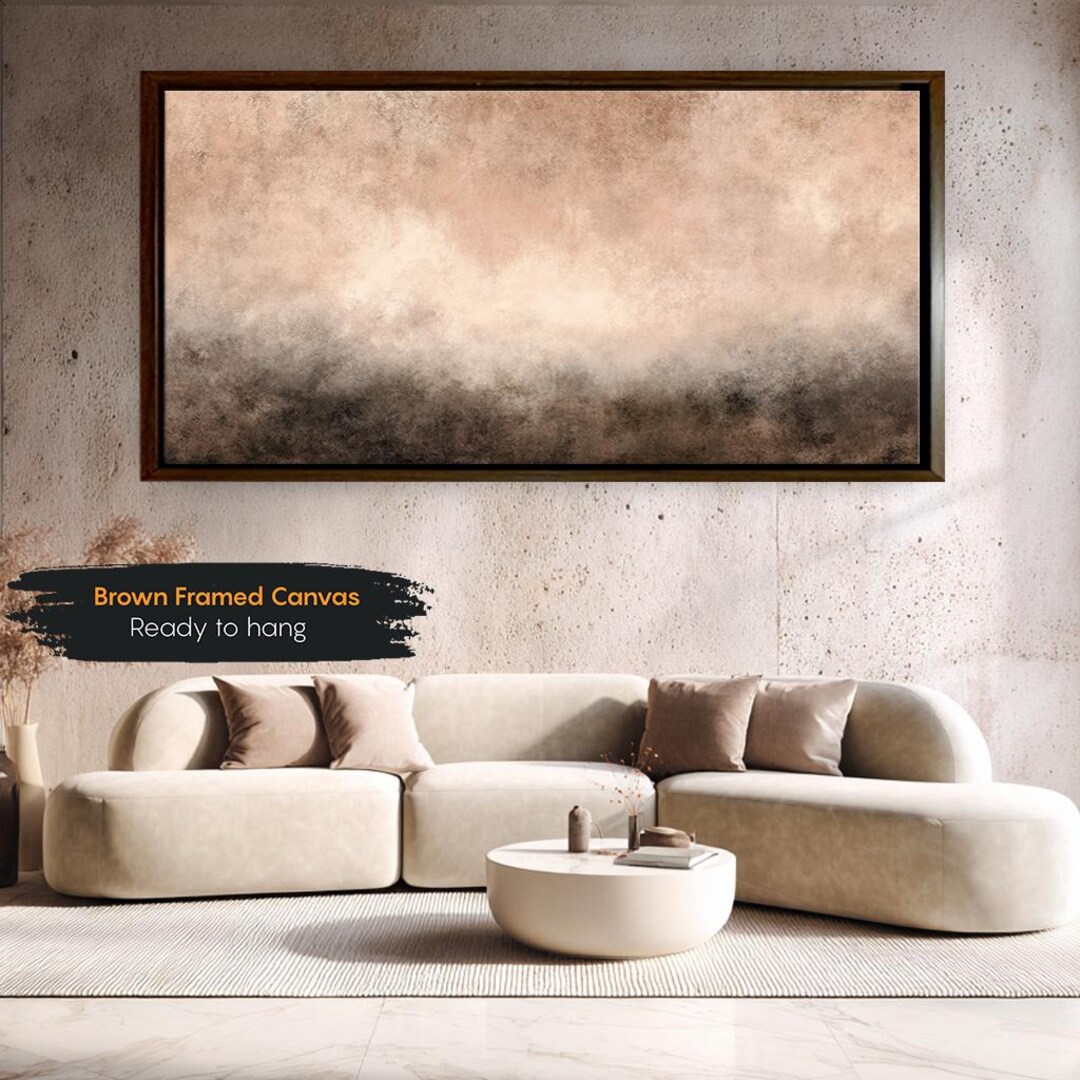 Moody Neutral Abstract Canvas Wall Art, Wabi Sabi Decor - Etsy