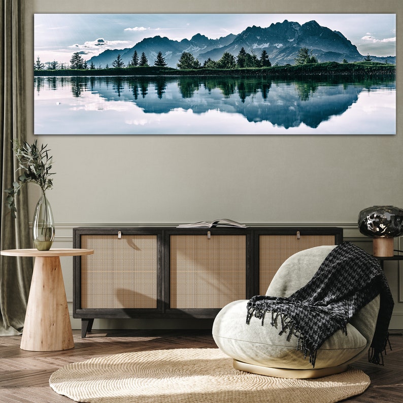 Landscape Wall Decor Mountain Wall Art Huge Canvas Nature Etsy