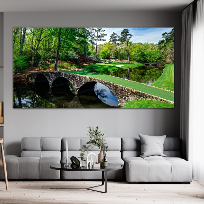 Golf Club Canvas Wall Art Golf Wall Art Augusta National Etsy