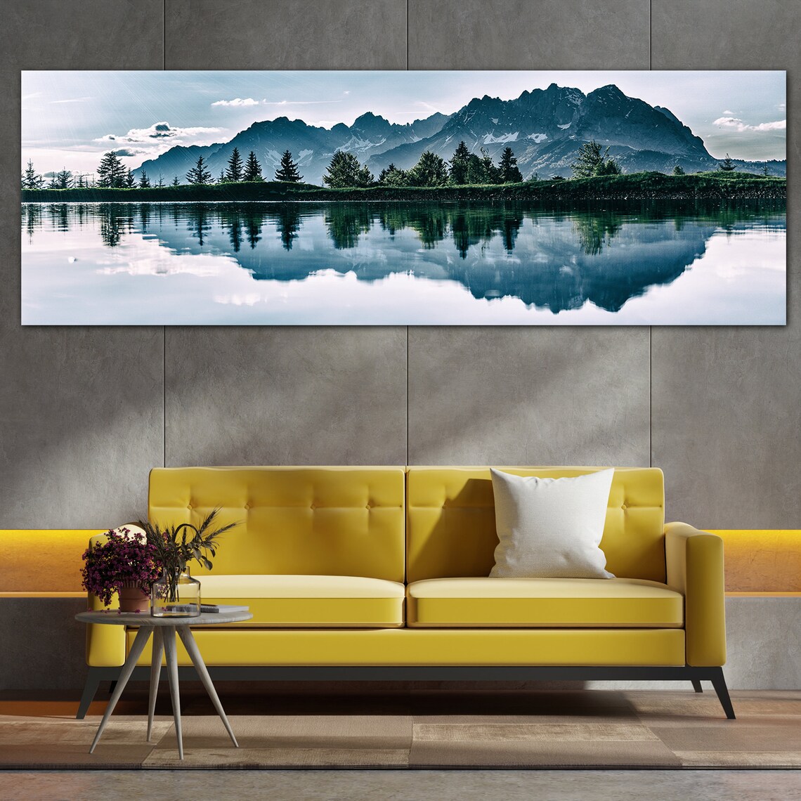 Mountain Lake Canvas Print, Nature Landscape Wall Art - Etsy