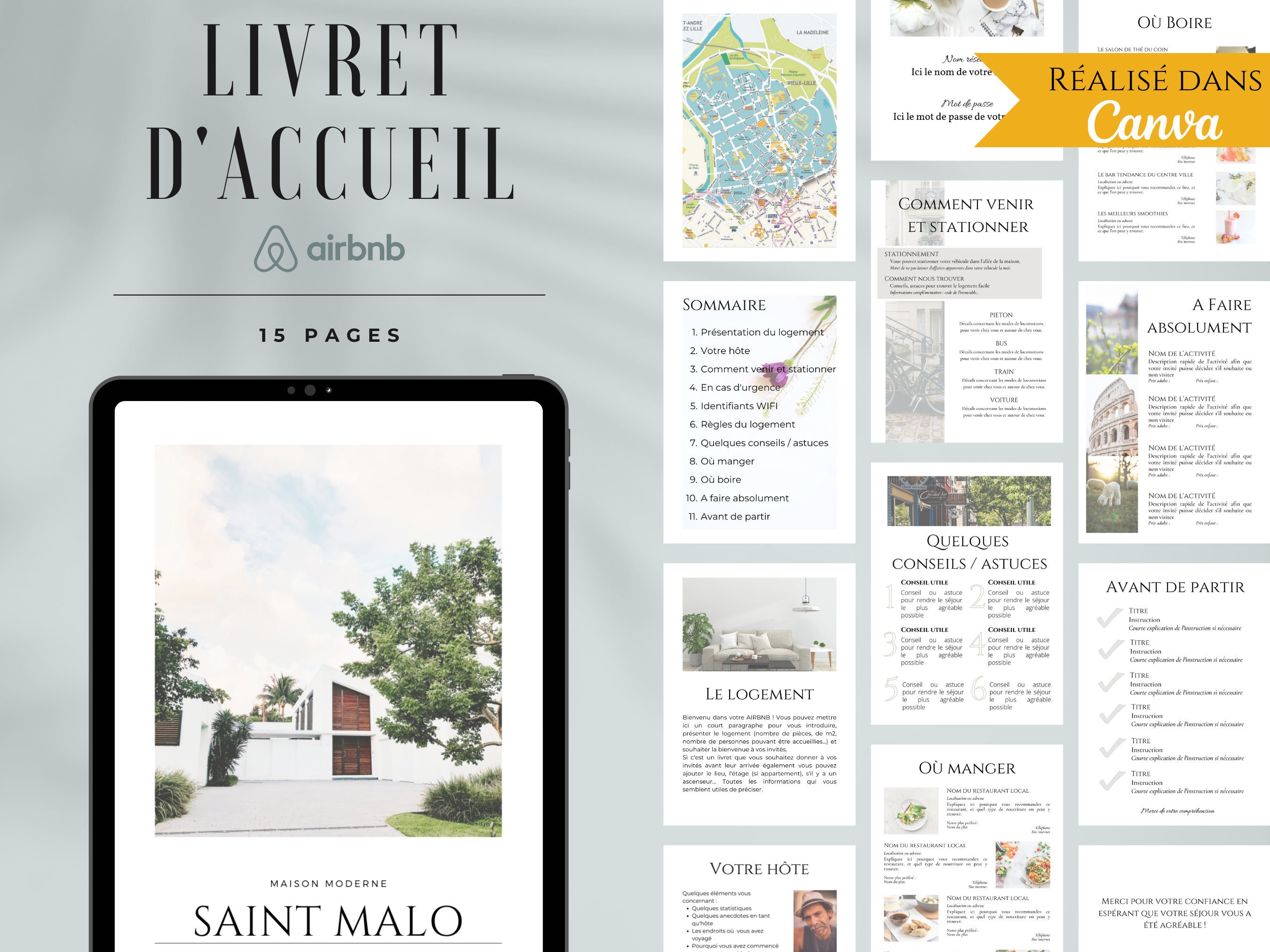 Livret D'accueil AIRBNB Français Guide D'accueil  Etsy Canada