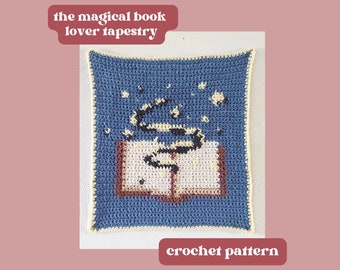Motif de tapisserie magique amoureux des livres UNIQUEMENT