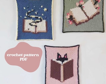 Book Lover Tapestry Crochet Pattern Bundle (PDF Pattern)