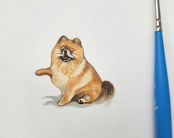 Mini Custom Watercolor Pet Portrait, Dog Portraits from Photos,Dog Portraits From Photos, Pet Painting, Custom Tiny Paintings, Hand Painted